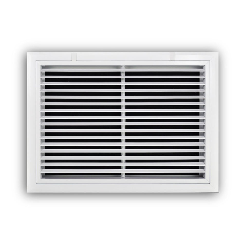TRUaire A29020X14, 20x14 Return Air Filter Grille, Fixed Bar, White Aluminum Filter Back Vent Cover, Fits 20x14x1 Filter, A290 Series
