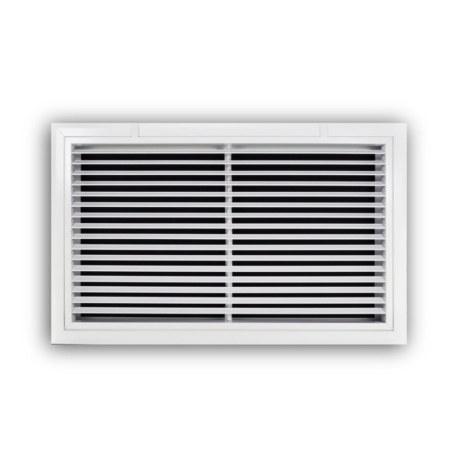 TRUaire A29024X16, 24x16 Return Air Filter Grille, Fixed Bar, White Aluminum Filter Back Vent Cover, Fits 24x16x1 Filter, A290 Series