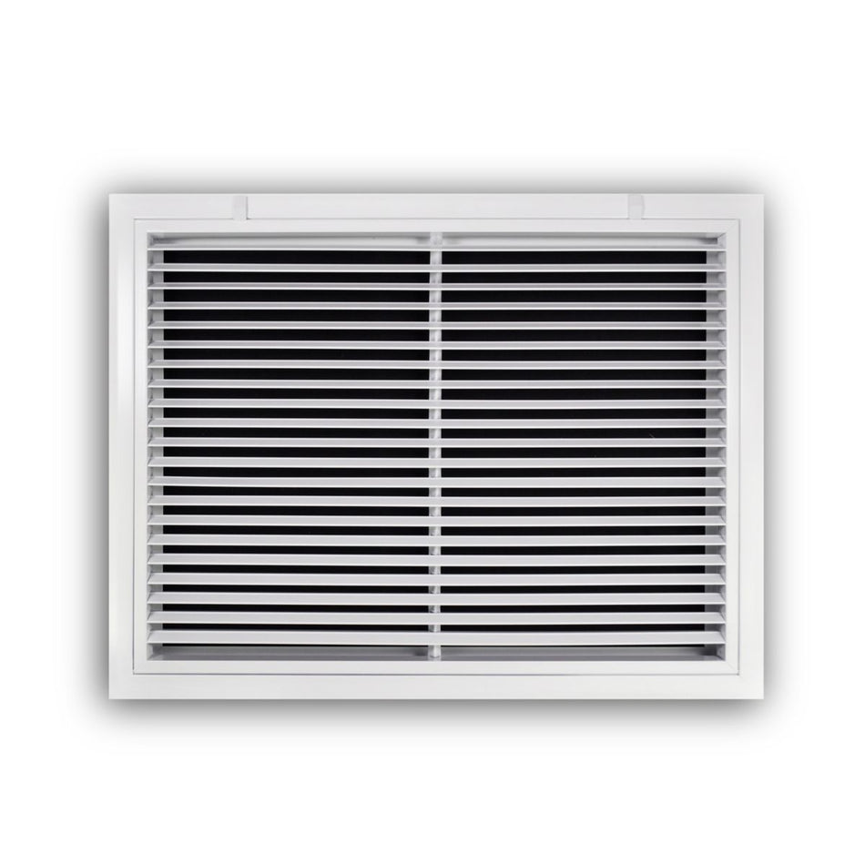 TRUaire A29024X18, 24x18 Return Air Filter Grille, Fixed Bar, White Aluminum Filter Back Vent Cover, Fits 24x18x1 Filter, A290 Series