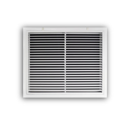 TRUaire A29024X20, 24x20 Return Air Filter Grille, Fixed Bar, White Aluminum Filter Back Vent Cover, Fits 24x20x1 Filter, A290 Series