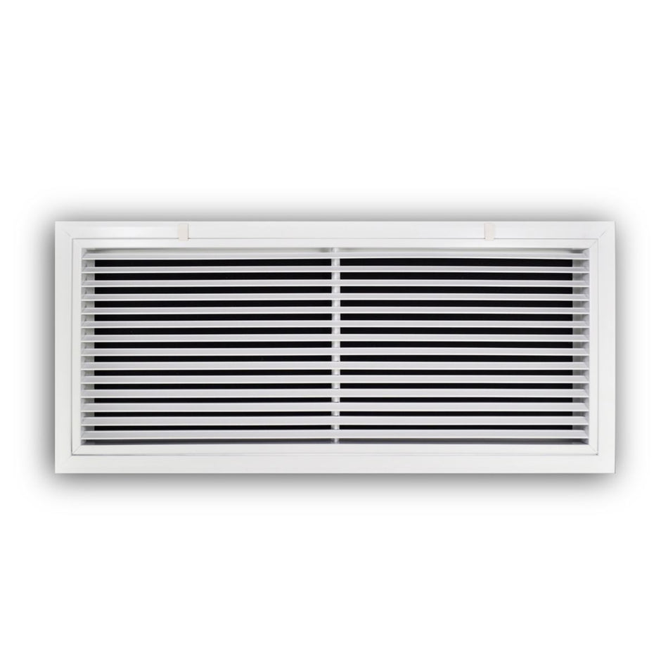 TRUaire A29030X12, 30x12 Return Air Filter Grille, Fixed Bar, White Aluminum Filter Back Vent Cover, Fits 30x12x1 Filter, A290 Series