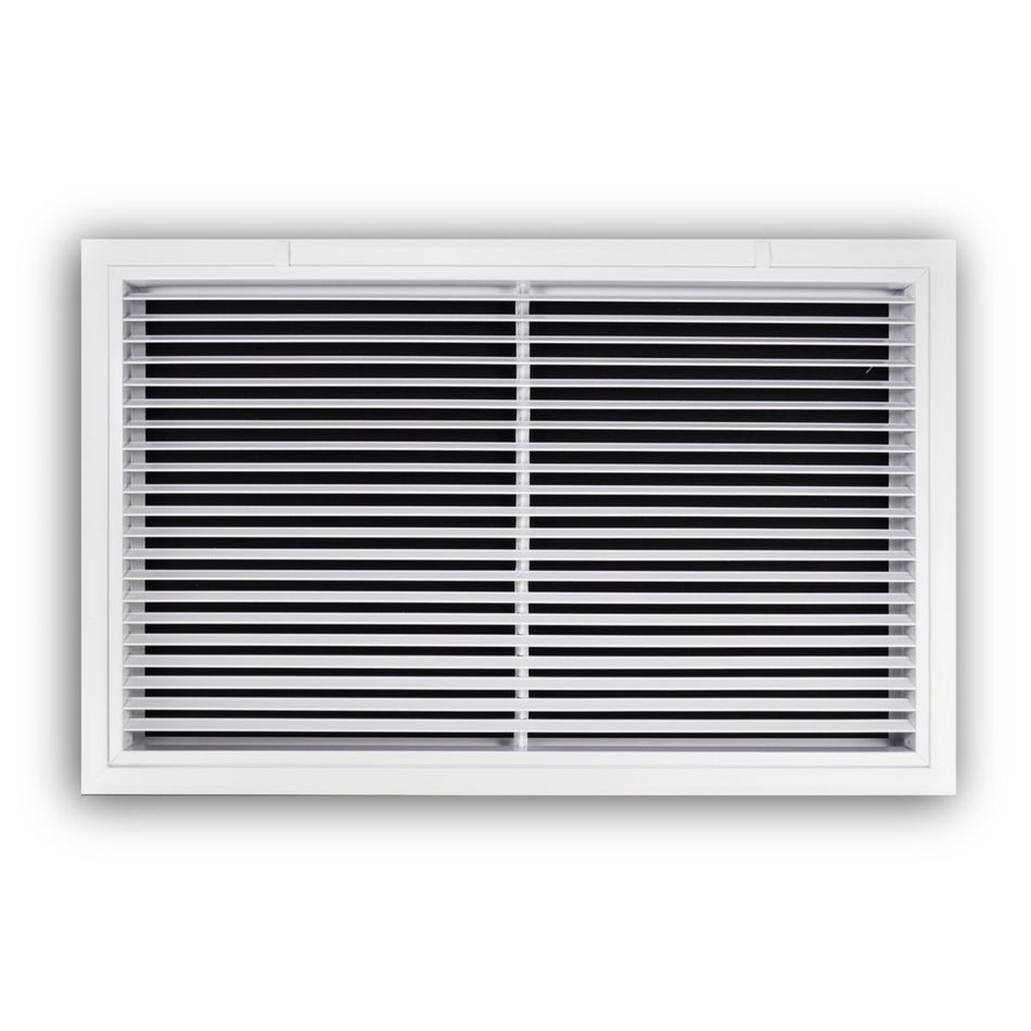TRUaire A29030X16, 30x16 Return Air Filter Grille, Fixed Bar, White Aluminum Filter Back Vent Cover, Fits 30x16x1 Filter, A290 Series