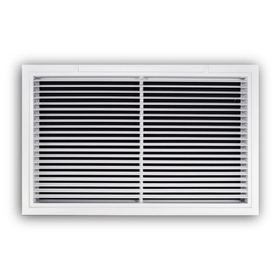TRUaire A29030X18, 30x18 Return Air Filter Grille, Fixed Bar, White Aluminum Filter Back Vent Cover, Fits 30x18x1 Filter, A290 Series