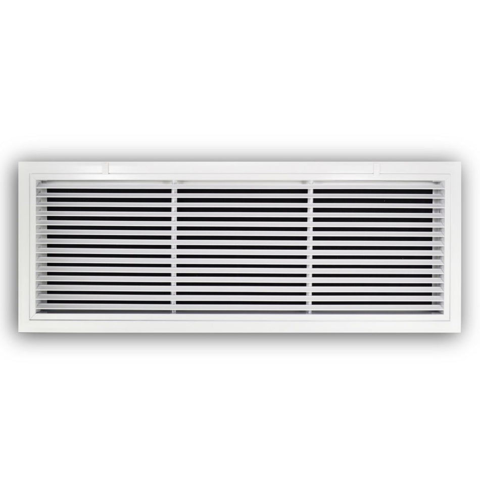TRUaire A29036X18, 36x18 Return Air Filter Grille, Fixed Bar, White Aluminum Filter Back Vent Cover, Fits 36x18x1 Filter, A290 Series