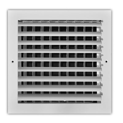 TRUaire A301HM10X10, 10x10 1-Way Curved Blade Air Register, White Aluminum Sidewall & Ceiling Air Vent, A301HM Series