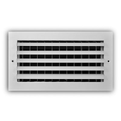 TRUaire A301HM12X06, 12x6 1-Way Curved Blade Air Register, White Aluminum Sidewall & Ceiling Air Vent, A301HM Series