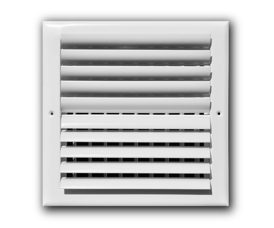 TRUaire A302M10X10, 10x10 2-Way Curved Blade Air Register, White Aluminum Sidewall & Ceiling Air Vent, A302M Series