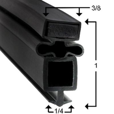 true - 810807 - 18-1/2" x 1" x 3/8" Magnetic Door Gasket