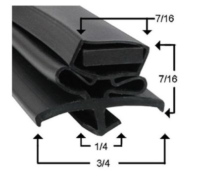true - 810810 - 26-1/2" x 1" x 3/8" Magnetic Door Gasket