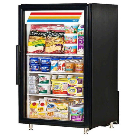 true - GDM-07-HC~TSL01 BLK - Glass Door Merchandiser: Swing Door Counter-Top Refrigerator w/Hydrocarbon Refrigerant