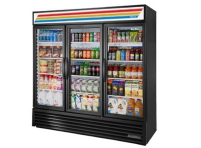 true - GDM-72-HC~TSL01 BLK - Glass Door Refrigerated Black Merchandiser, Swing Door with Hydrocarbon Refrigerant