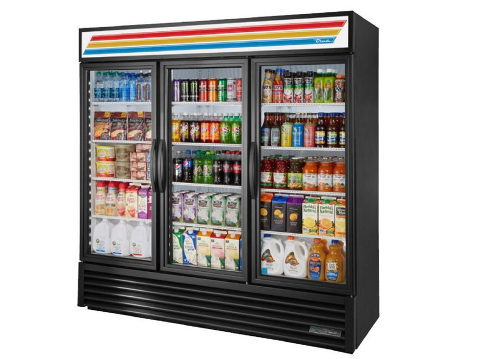 true - GDM-72-HC~TSL01 BLK - Glass Door Refrigerated Black Merchandiser, Swing Door with Hydrocarbon Refrigerant