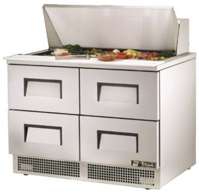 true - TFP-48-18M-D-4 - Food Prep Table: 4 Drawered Food Prep Unit, Stainless, 115/1/60