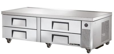 true - TRCB-72 - 72" 4 Drawer Chef Base Refrigerator, Stainless, 115/1/60