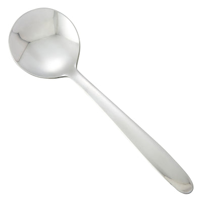 12 pack Winco 0019-04 Flute Bouillon Spoon, 18/0 Heavyweight