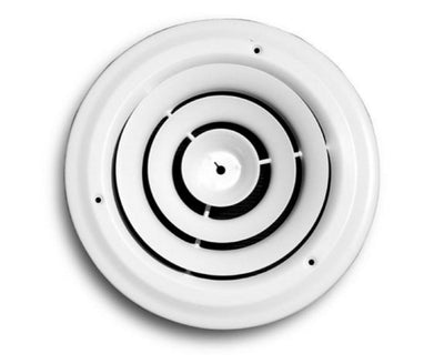 Tuttle & Bailey P310000WH, 10 Ceiling Diffuser, White Steel Ceiling Air Vent