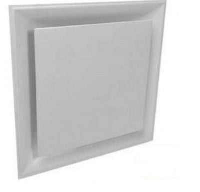 Tuttle & Bailey T110062424LTWH, 24x24 Ceiling Diffuser, 6 in Neck, White Steel Ceiling Air Vent