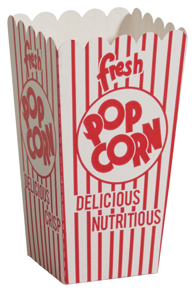 Winco 41044CS 0.75 Oz Popcorn Scoop Box Red and White Striped Design 500 Boxes