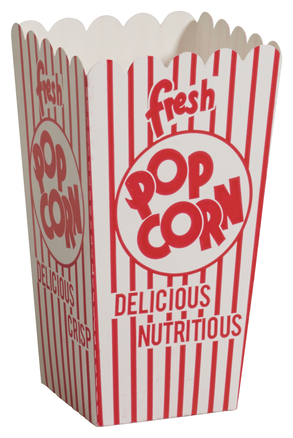 Winco 41044CS 0.75 Oz Popcorn Scoop Box Red and White Striped Design 500 Boxes