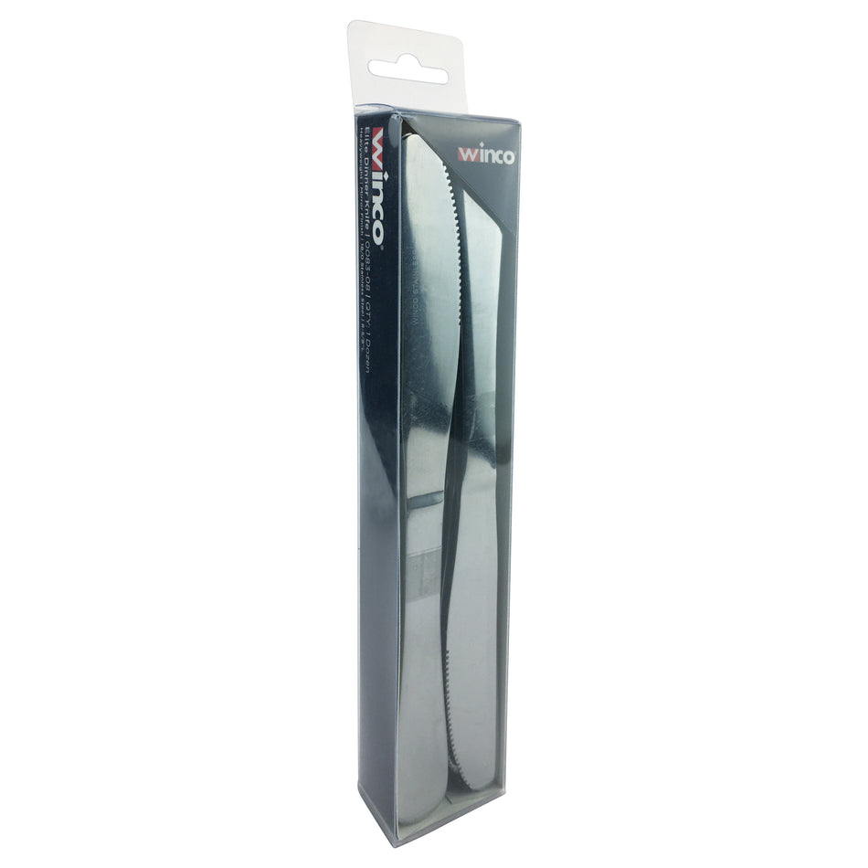 Winco 0083-08 Elite Dinner Knife, 1-doz/pk, 18/0 Heavyweight
