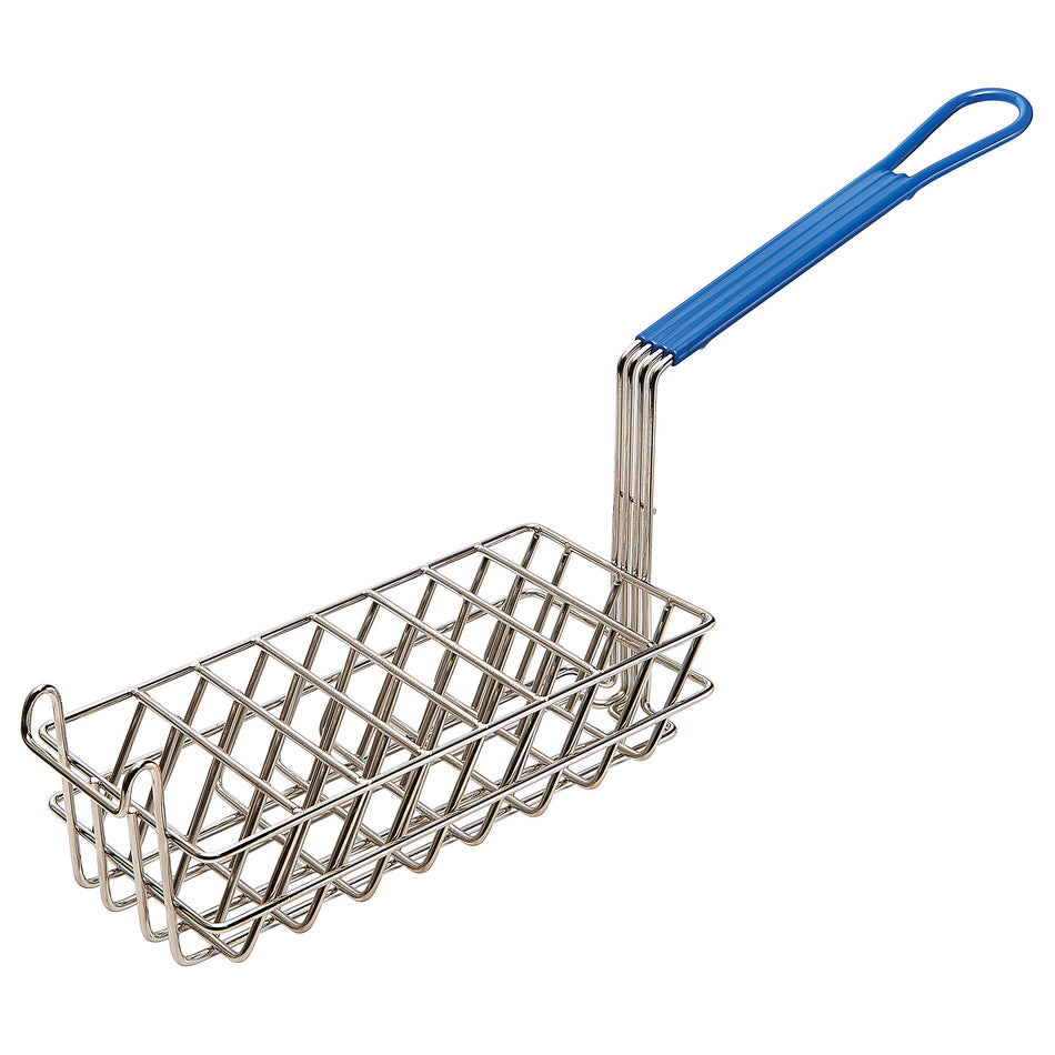 Winco CKCF-BSK 12 Inch Cutlet Fry Basket Specialty with Blue Handle