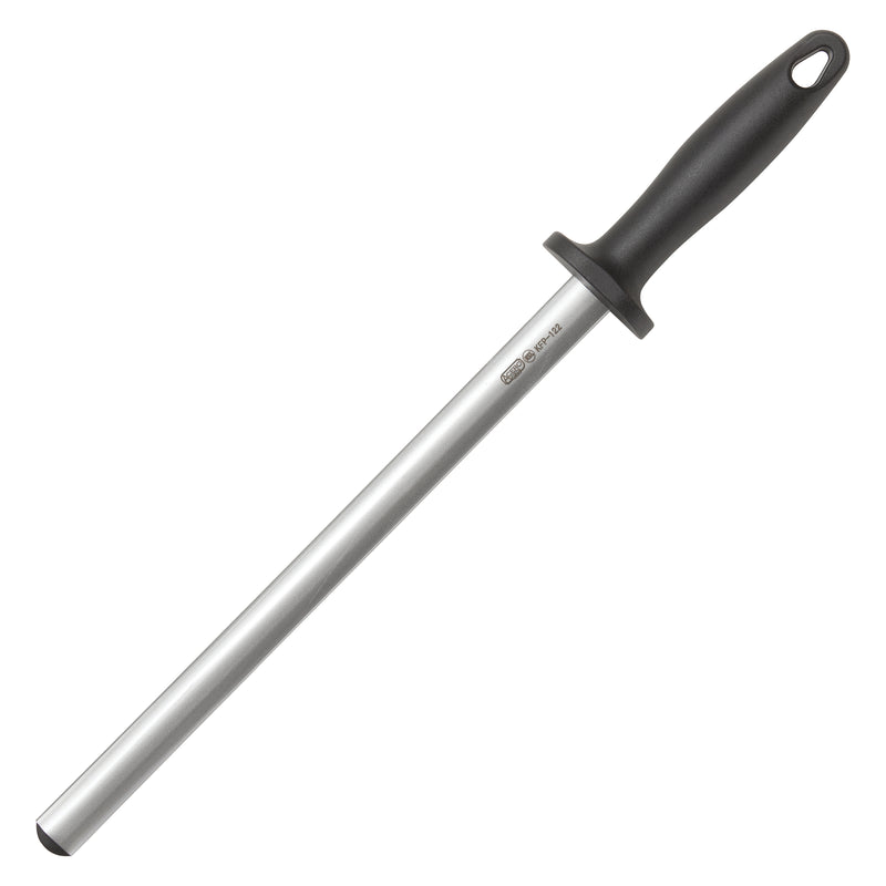 Winco KFP-122 12 Inch Diamond Coated Oval Sharpening Steel Nylon Handle