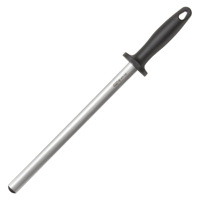 Winco KFP-122 12 Inch Diamond Coated Oval Sharpening Steel Nylon Handle