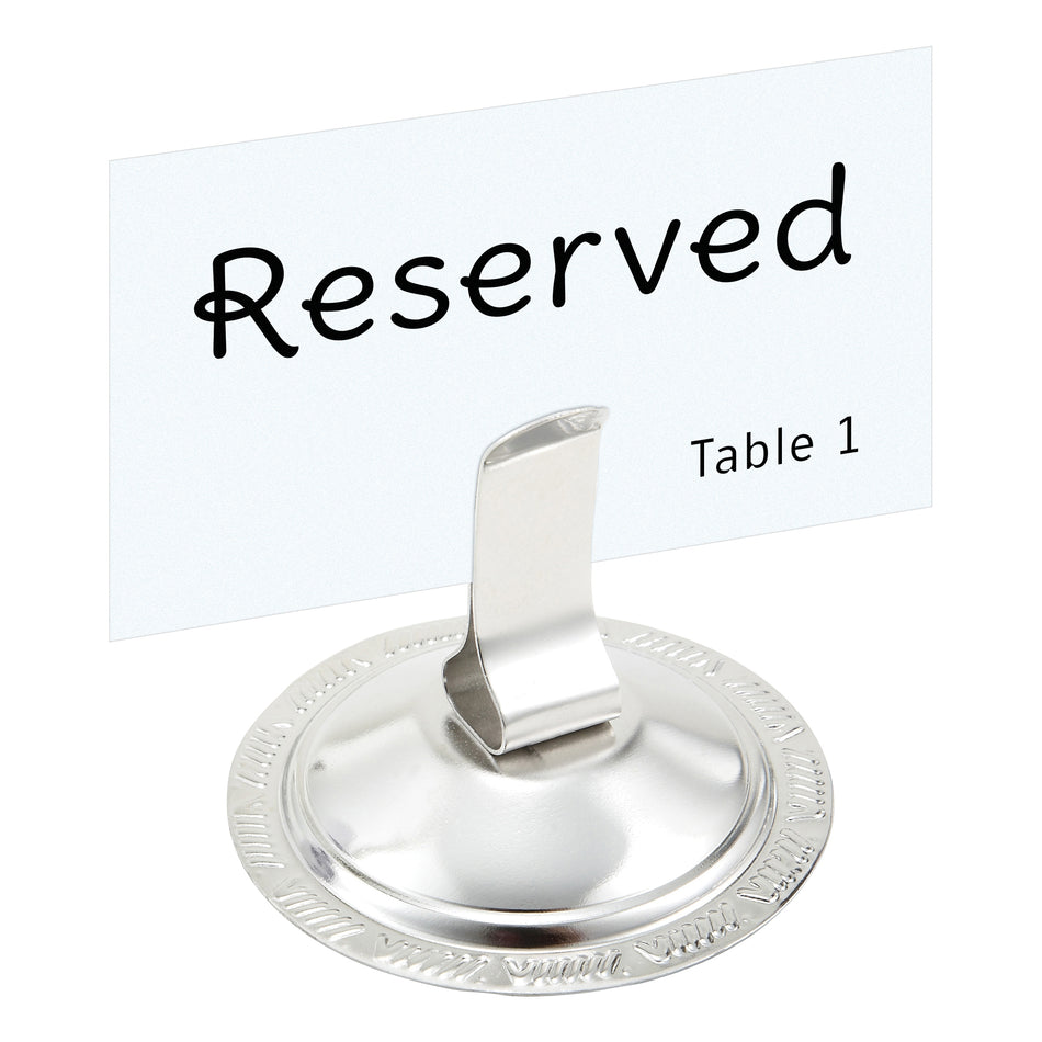 Winco MH-2C 2-1/2 Inch Menu Card Clip Stainless Steel with Slip-On Design