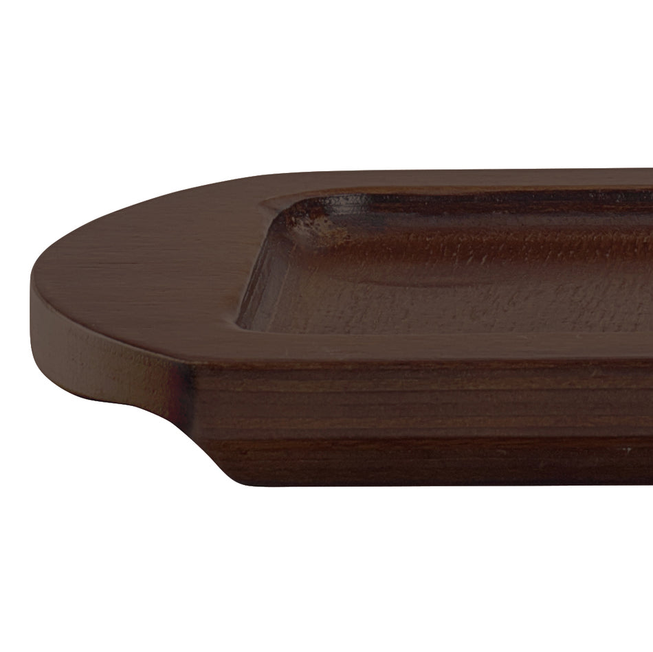 Winco CAST-8UL 10 Inch Wood Underliner for CAST-8 Round with Dual Handles