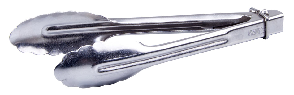 Winco UTLK-7 7 Inch Utility Tongs with Locking Ring Stainless Steel