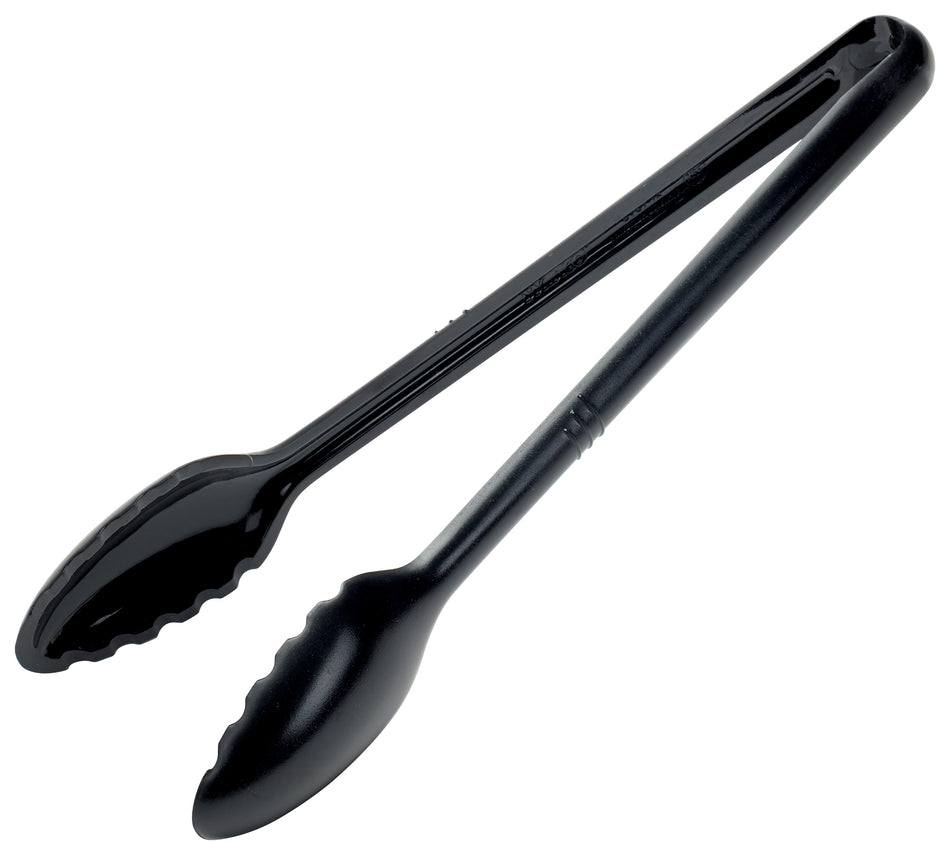 Winco CVST-12K 12 Inch Serving Tong Heat Resistant Polycarbonate Black