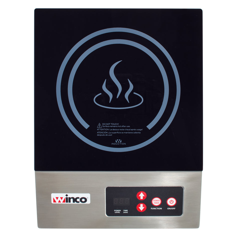 Winco EIC-400E 12 Inch Electric Induction Cooker with Ceramic Glass Surface
