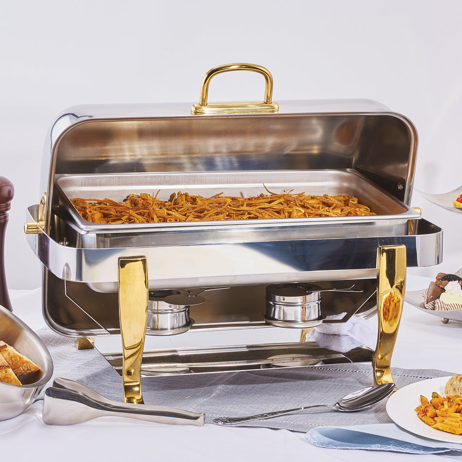 Winco 108A-WP 8 Quart Water Pan Stainless Steel for Rectangle Chafer