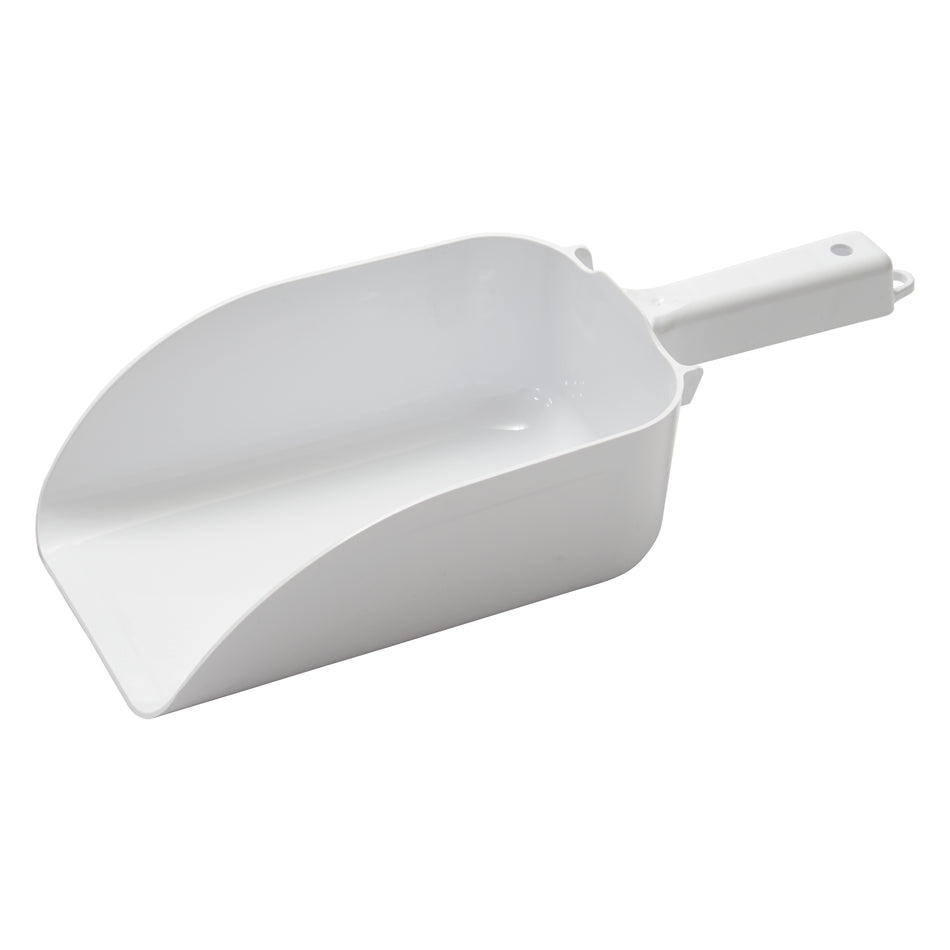 Winco CR-835W-N Bar Maid 82 oz Polystyrene  Flat Bottom Scoop with Hook Handle