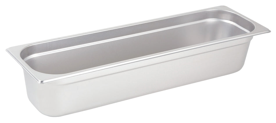 Winco SPJH-4HL 1/2 Size Long Steam Table Pan 20-4/5 Inch 22 Gauge Heavyweight