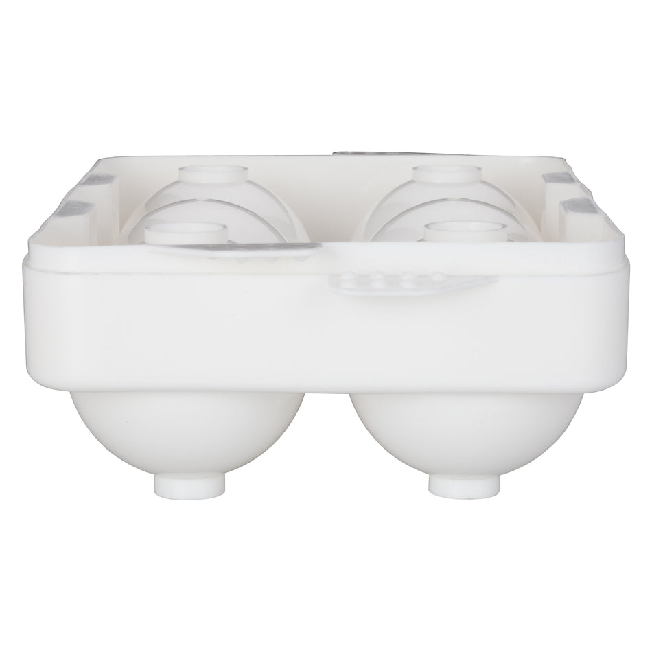 Winco ICCP-6W Ice Cube Tray 2-Piece Producing Spherical 2-Inch Cubes White Polypropylene