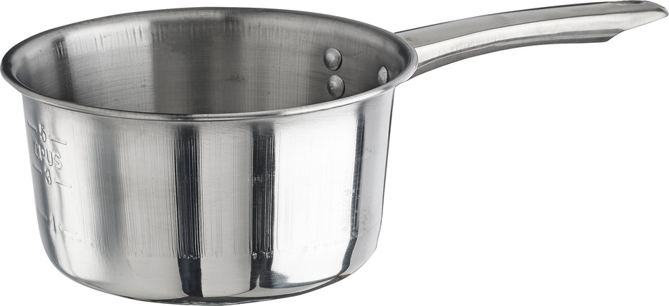 Winco SAP-2 2 Qt Sauce Pan Riveted Handle Stainless Steel Mirror Finish