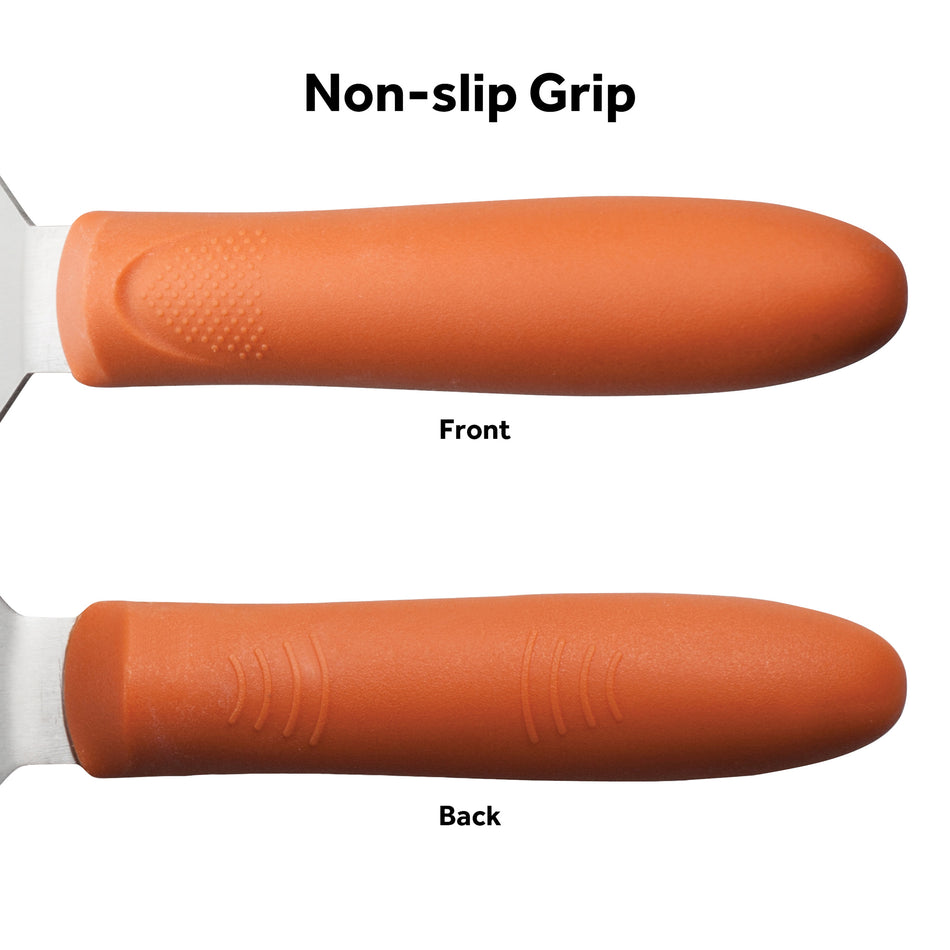 Winco TNH-64 6-1/4 Inch Turner Offset Blade Heat Tolerant Nylon Handle Satin Finish Stainless Steel