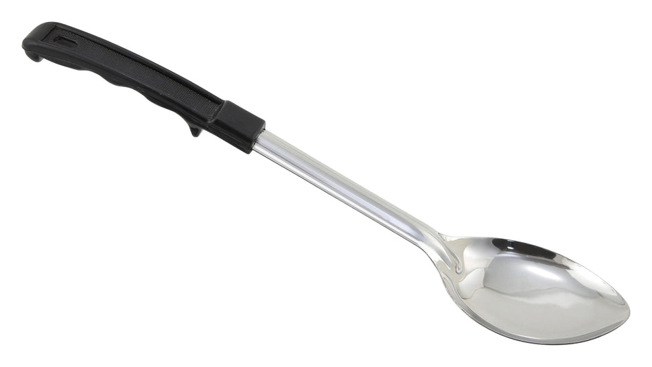 Winco BHON-13 13 Inch Long Basting Spoon Solid Black Plastic Handle Stainless Steel