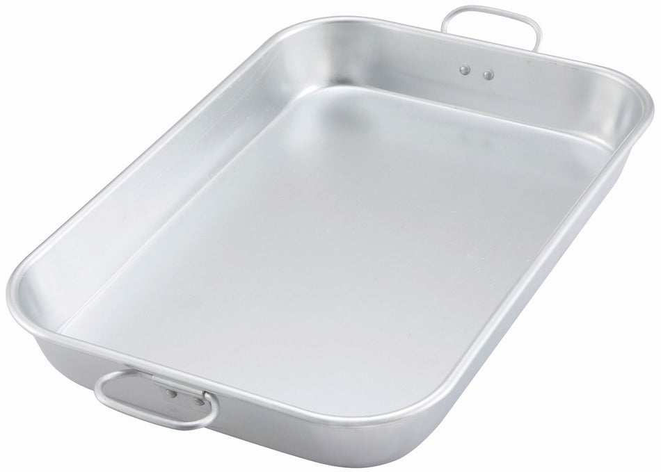 Winco ALBP-1218 17-3/4 Inch Baking Pan Aluminum Rectangular with Drop Handles