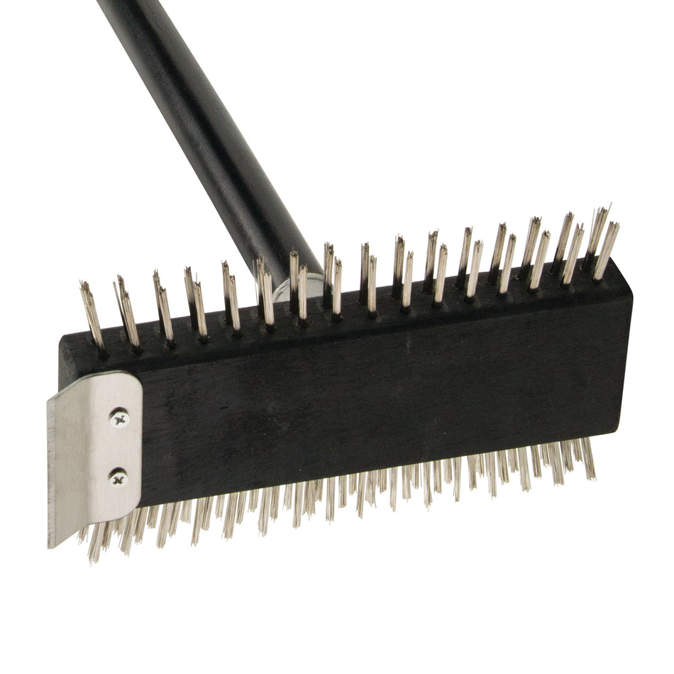 Winco BR-30 8-2/5 Inch Wire Brush Two-Sided Stainless Steel with Steel Handle