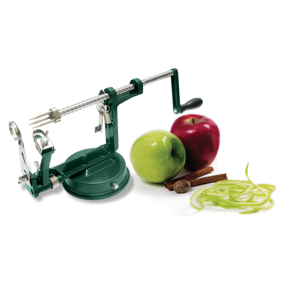 Winco AP-12 10 Inch Manual Apple Peeler Vacuum Base Cast Aluminum Body