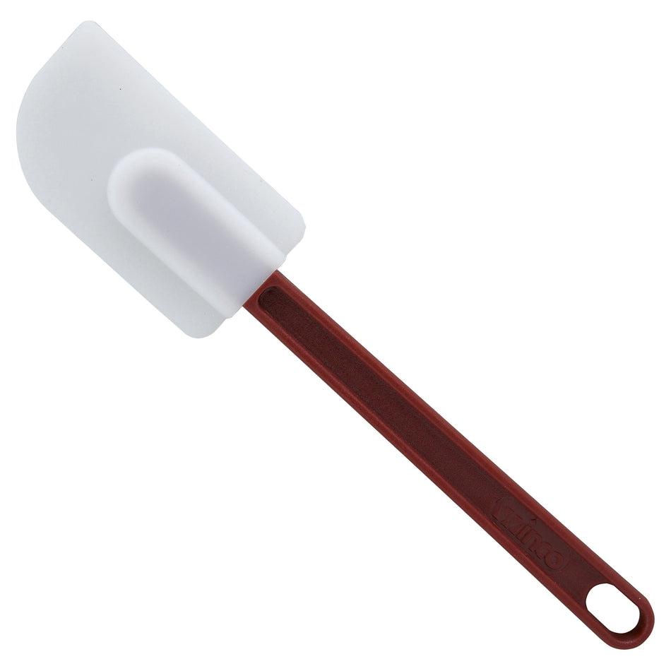 Winco PSD-10 10 Inch Heat Resistant Scraper BPA-Free Silicone Red Handle