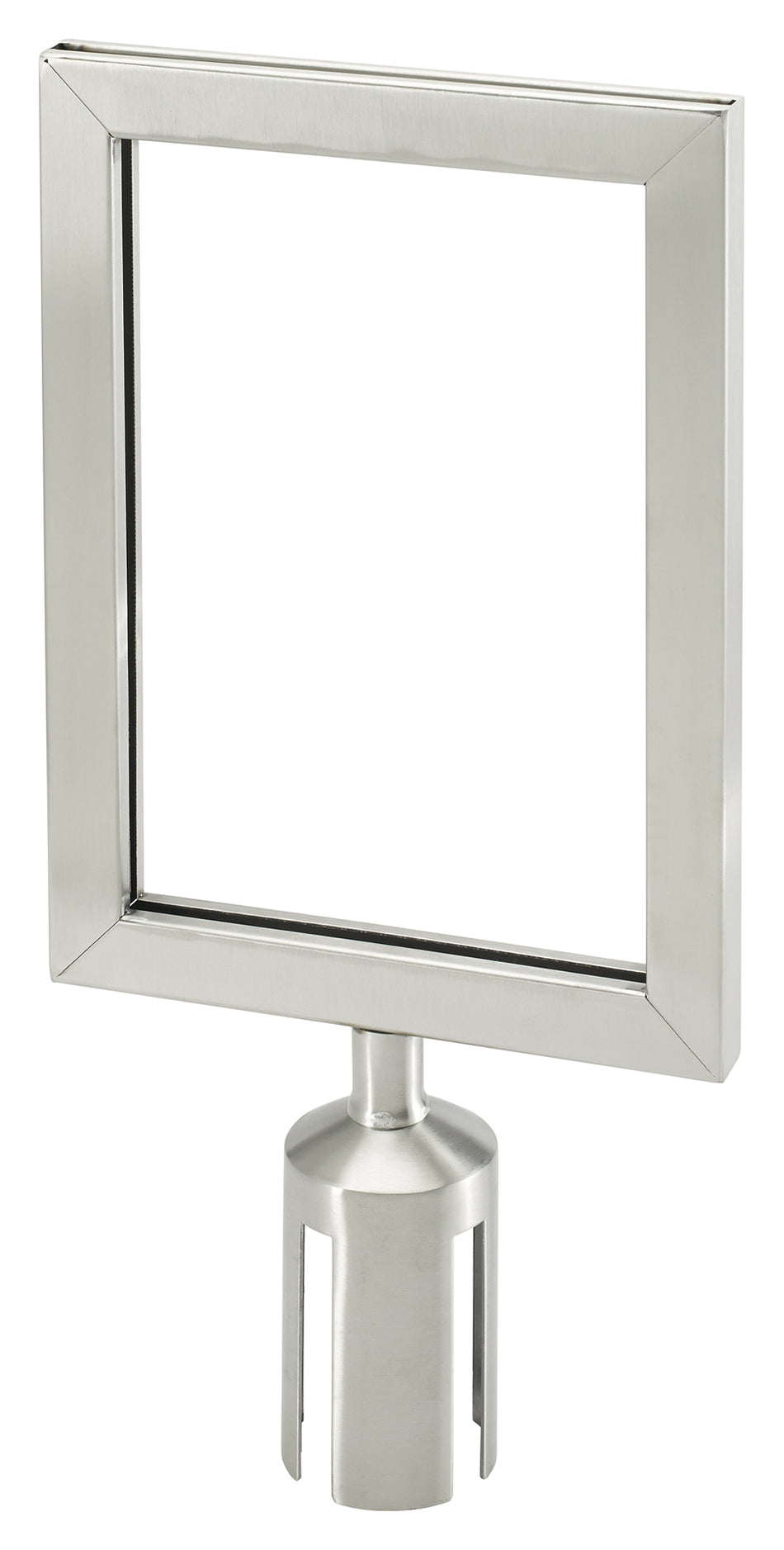 Winco CGSF-12S Fits On Top Of Stanchion Stainless Steel Sign Frame