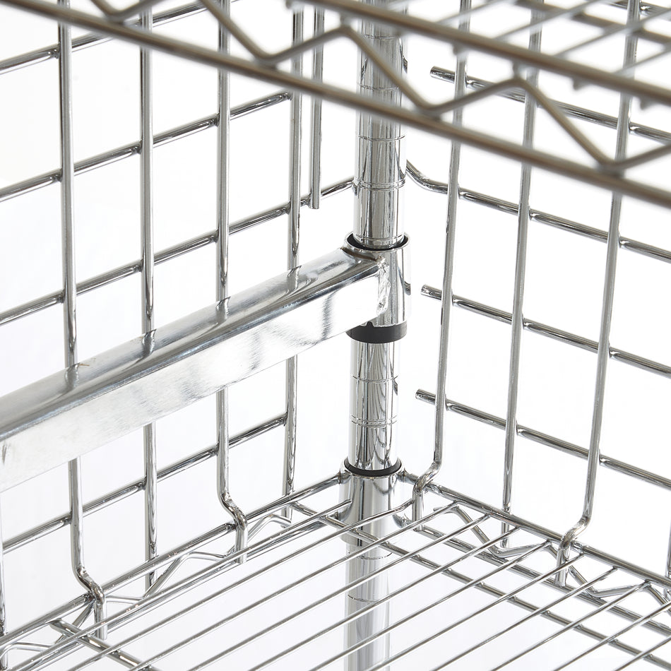 Winco VCG-2460 24 Inch Wire Security Cage NSF Certified Chrome Plated