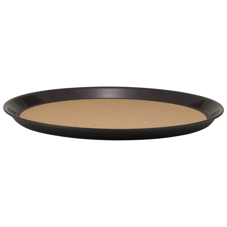 Winco TCK-16 16 Inch Round Tray with Cork Liner Plastic Brown