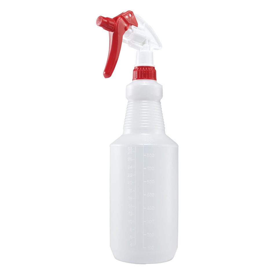 Winco PSR-9R 28 Oz Spray Bottle Plastic Ergonomic Red/White Design