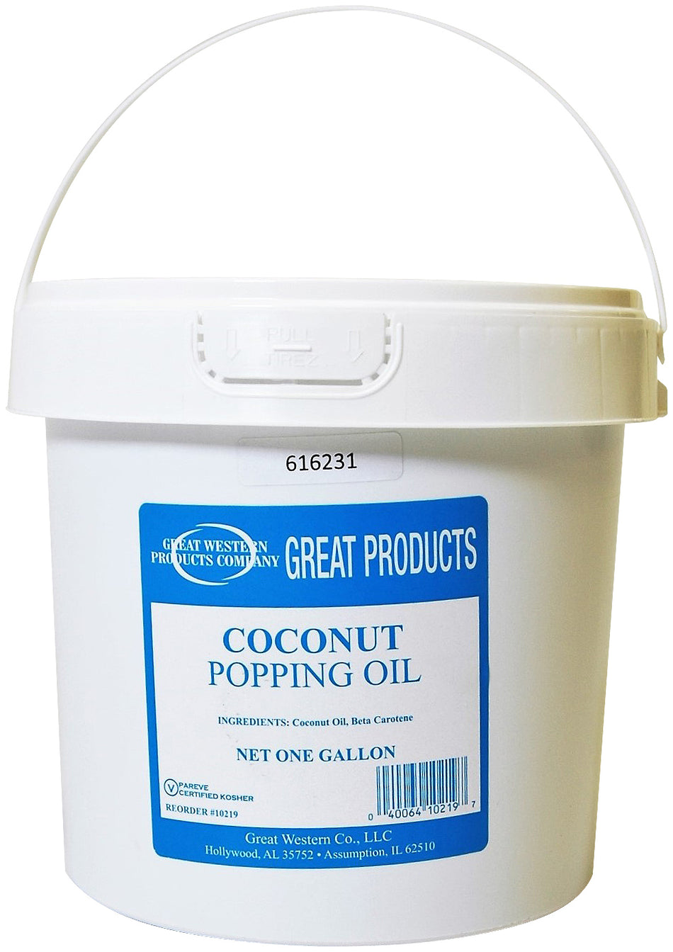 Winco 40011 1 Gallon Benchmark Coconut Oil Food Grade Frying Oil