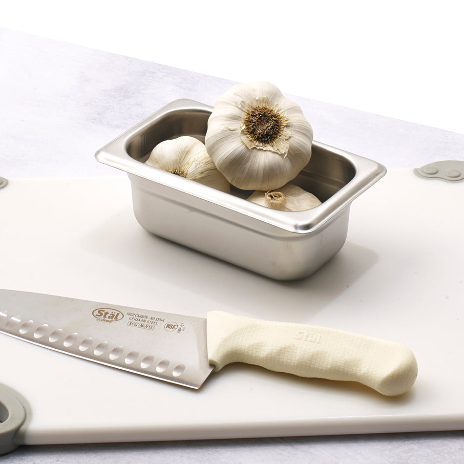 Winco SPJM-902 6-3/4 Inch Stainless Steel Steam Table Pan 1/9 Size Anti-jamming