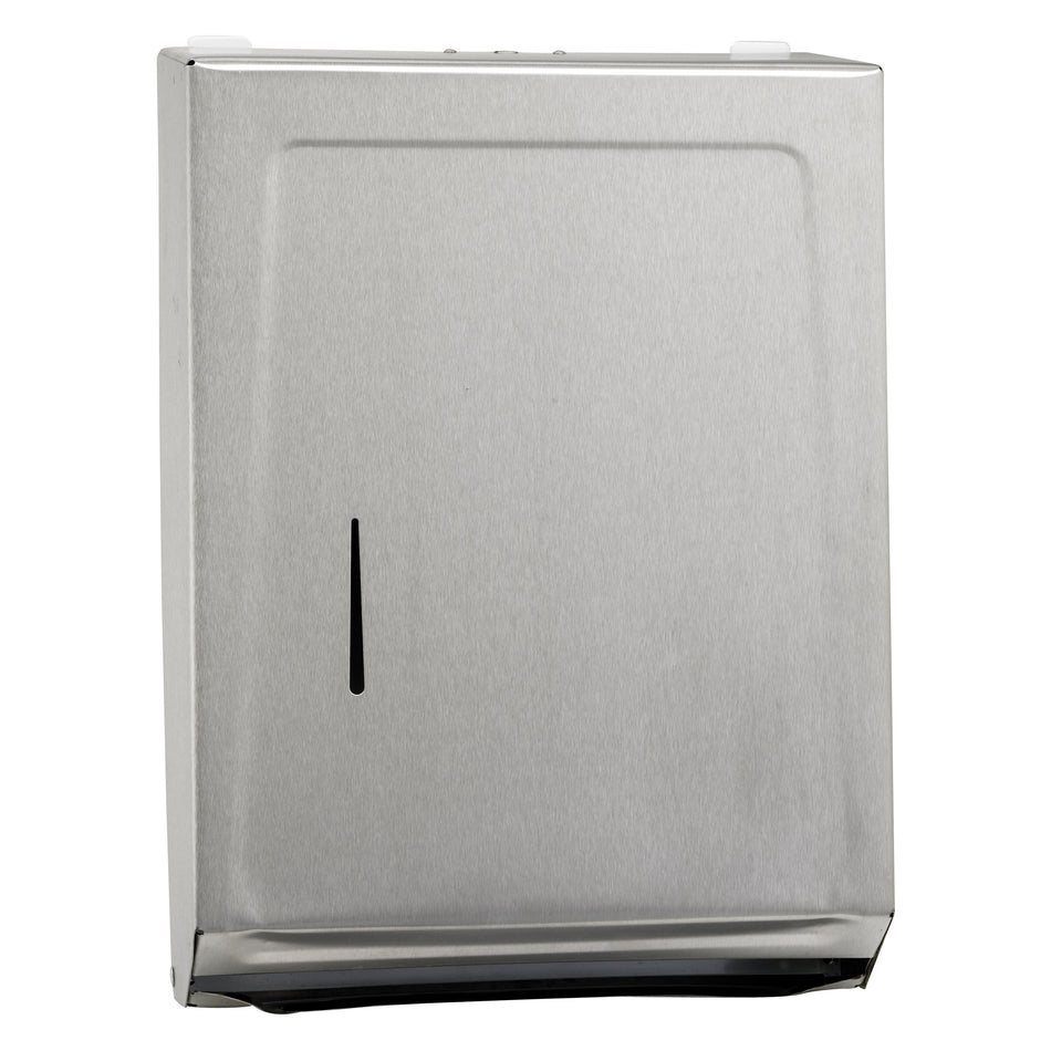 Winco TD-700 11 Inch Paper Towel Dispenser Stainless Steel Manual Operation